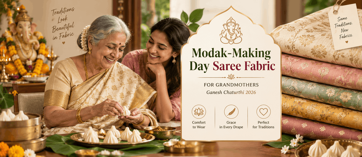 modak-making-day-saree-fabric-for-grandmother