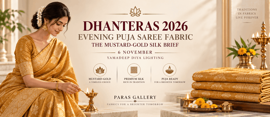 dhanteras-evening-puja-saree-fabric-guide