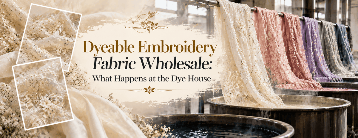 Dyeable Embroidery Fabric Wholesale