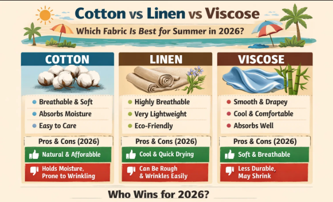Cotton vs Linen vs Viscose: Which Fabric Is Best for Summer in 2026?