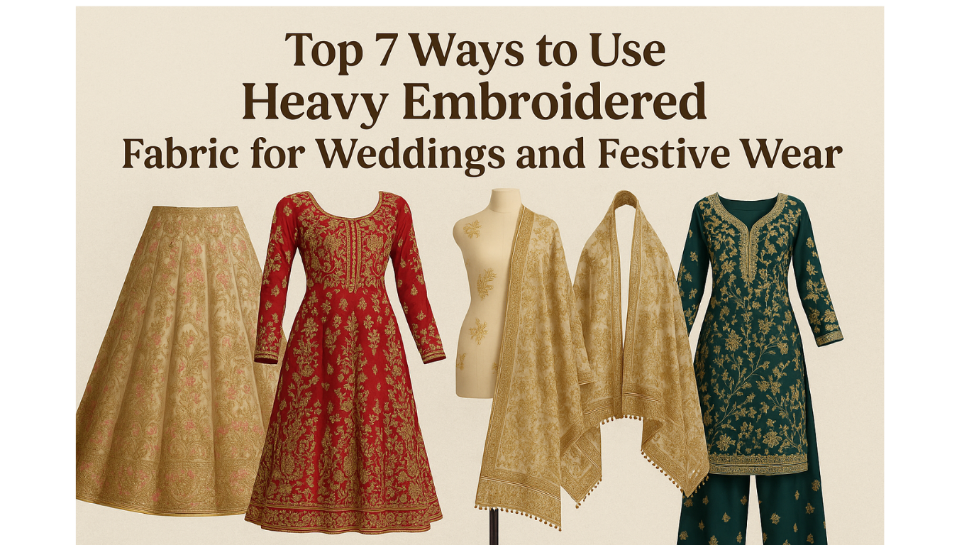 Top 7 Ways to Use Heavy Embroidered Fabric for Weddings and Festive Wear
