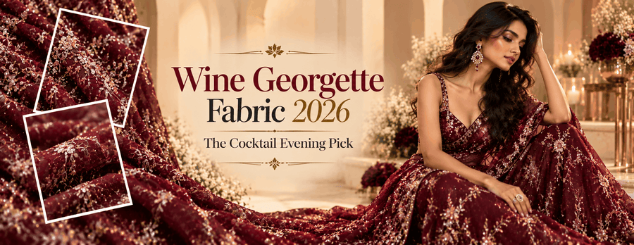 Wine Georgette Fabric 2026