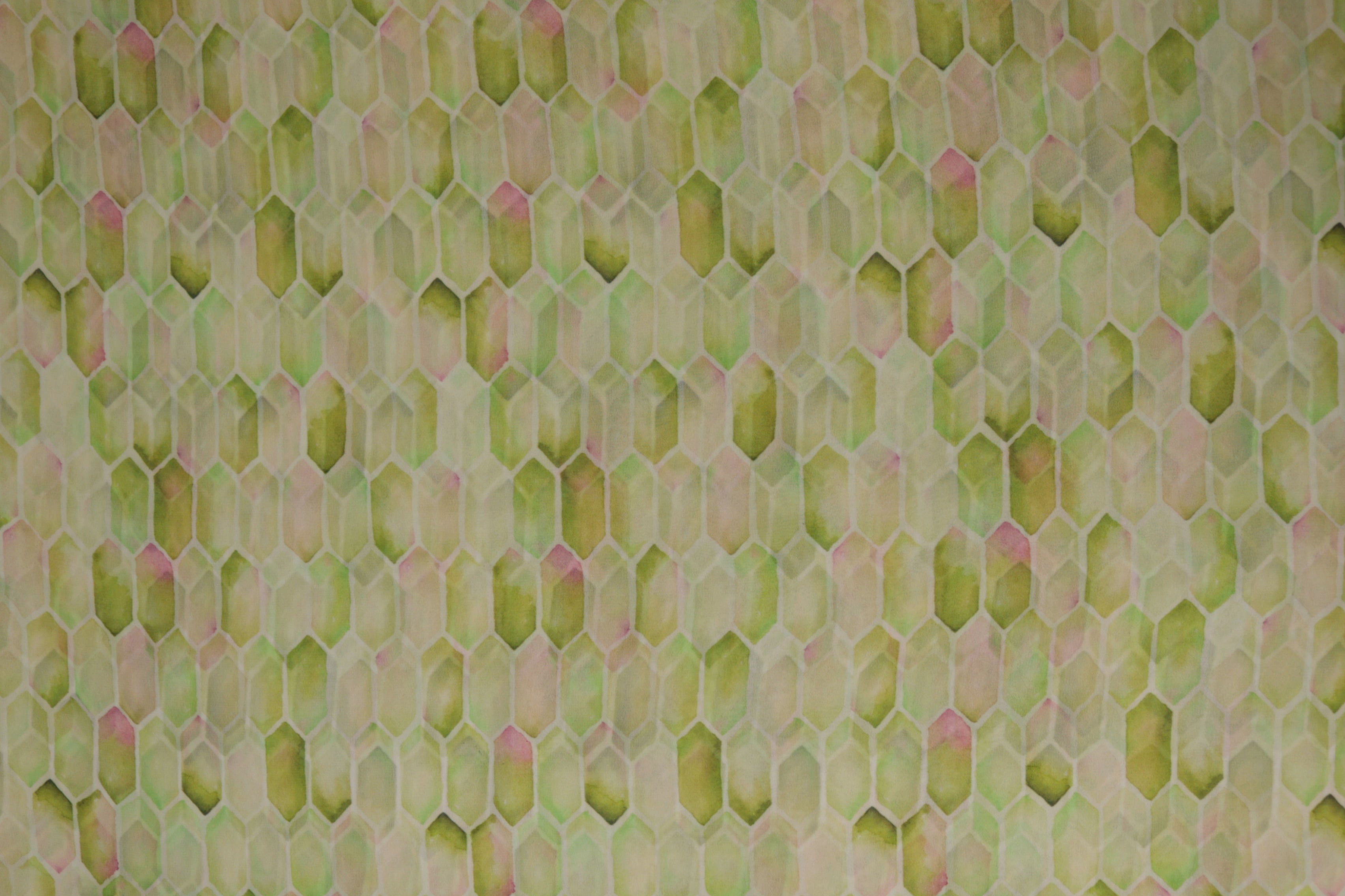 Light Green Geometric Digital Printed Georgette Fabric