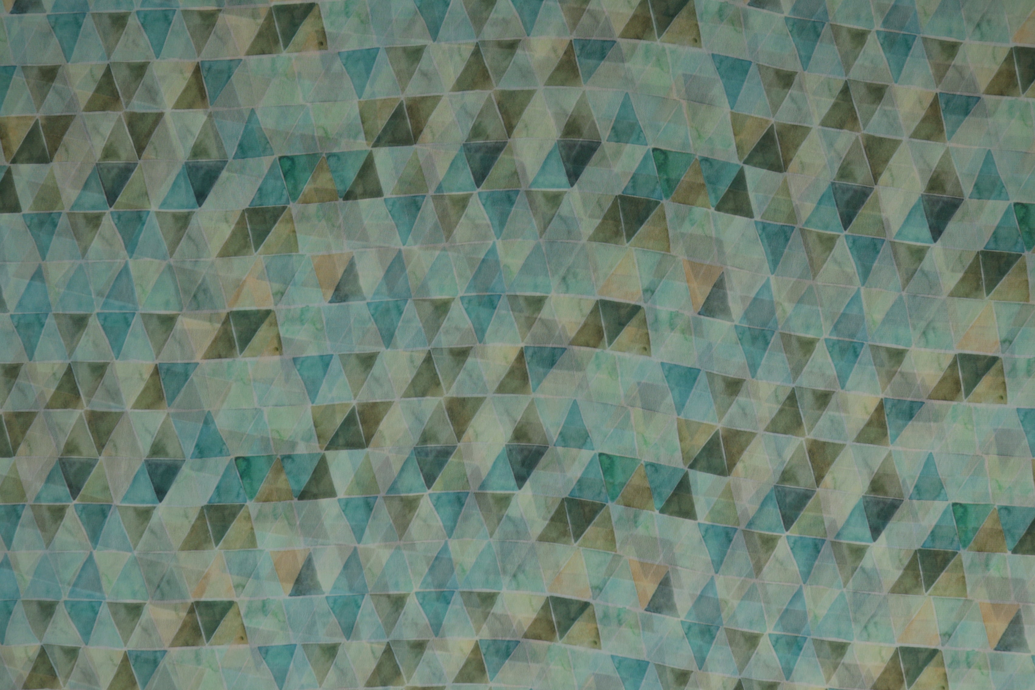 Teal Geometric Digital Printed Georgette Fabric