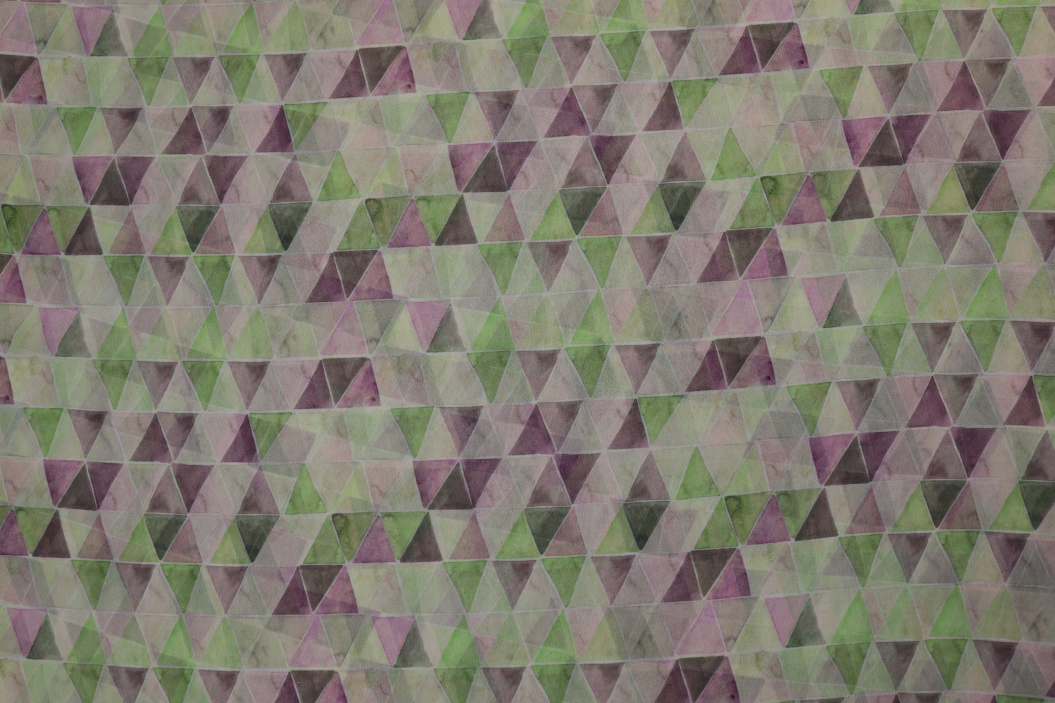 Purple geometric Digital Printed Georgette Fabric