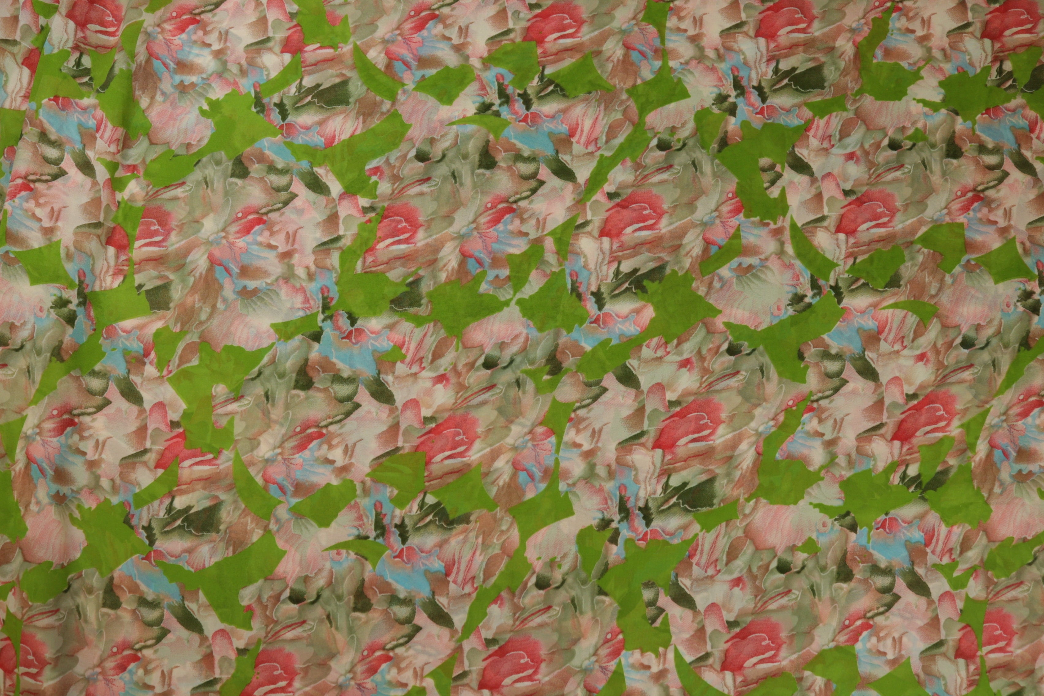 Parrot Green Floral Digital Printed Georgette Fabric