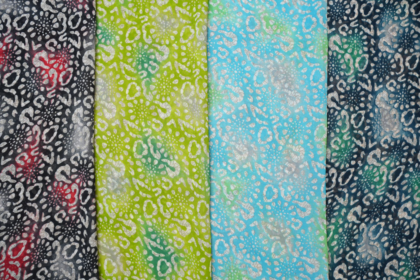 Parrot Green Abstract Digital Printed Georgette Fabric