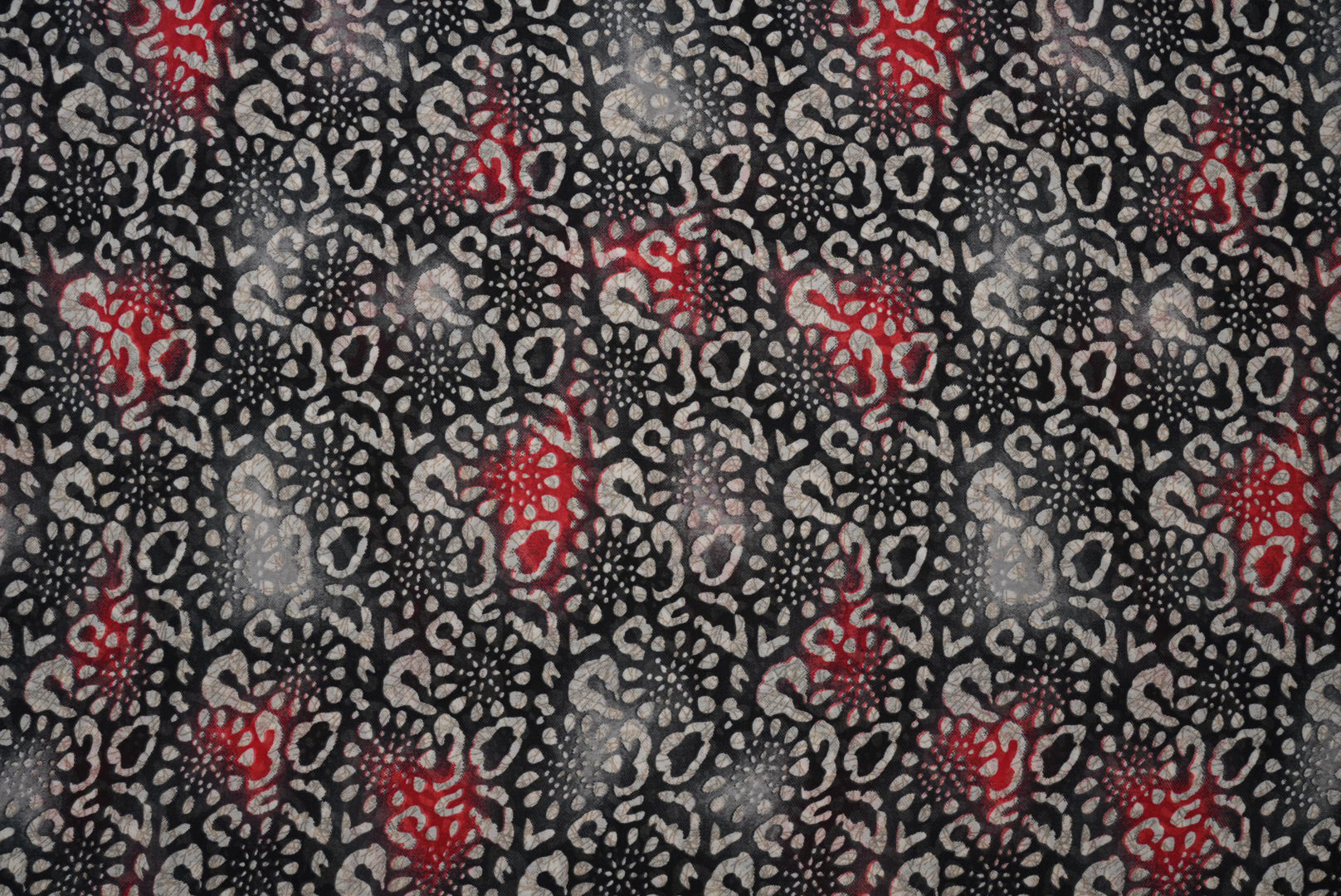 Black Abstract Digital Printed Georgette Fabric