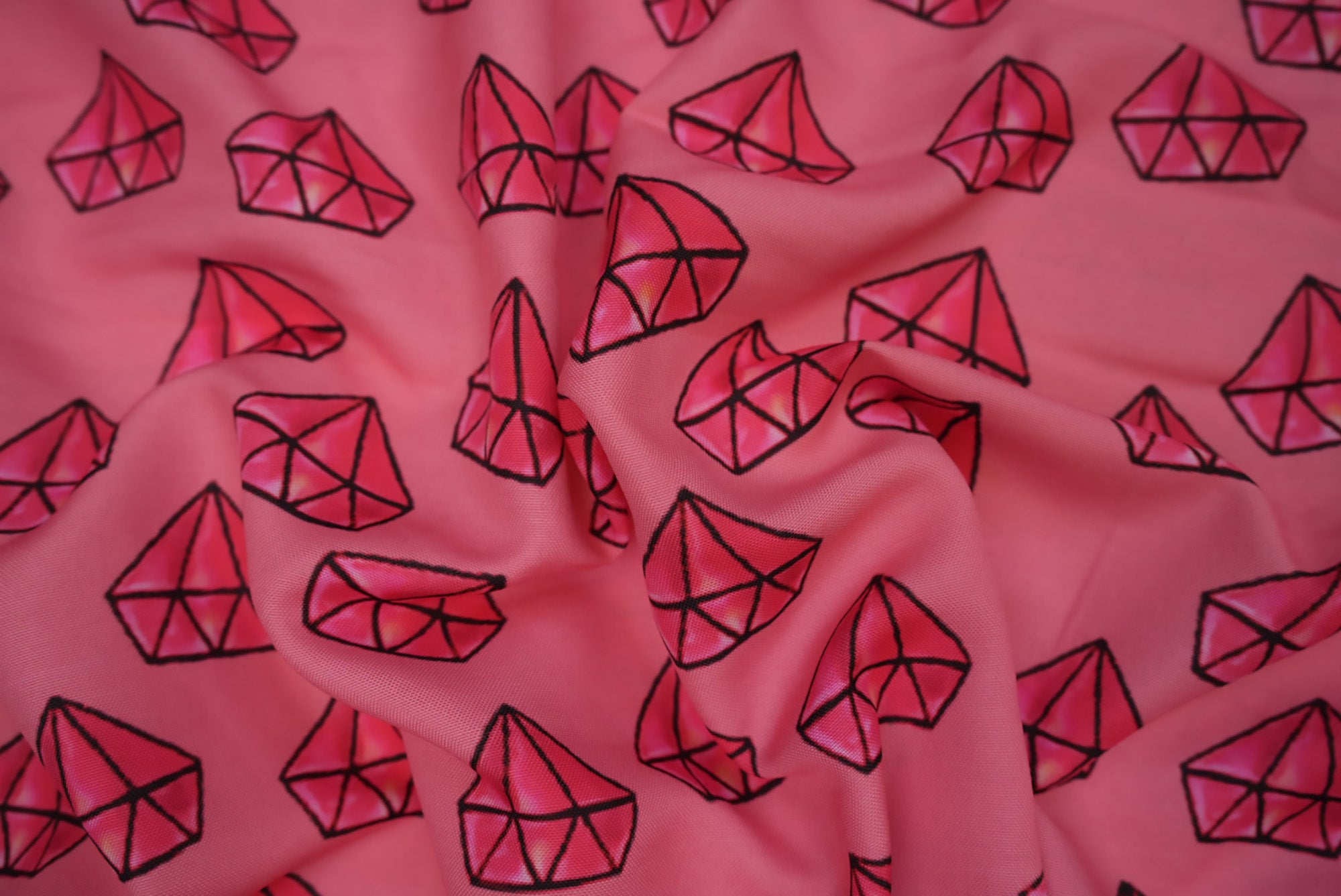 Dusty Pink Digital Print Rayon Fabric