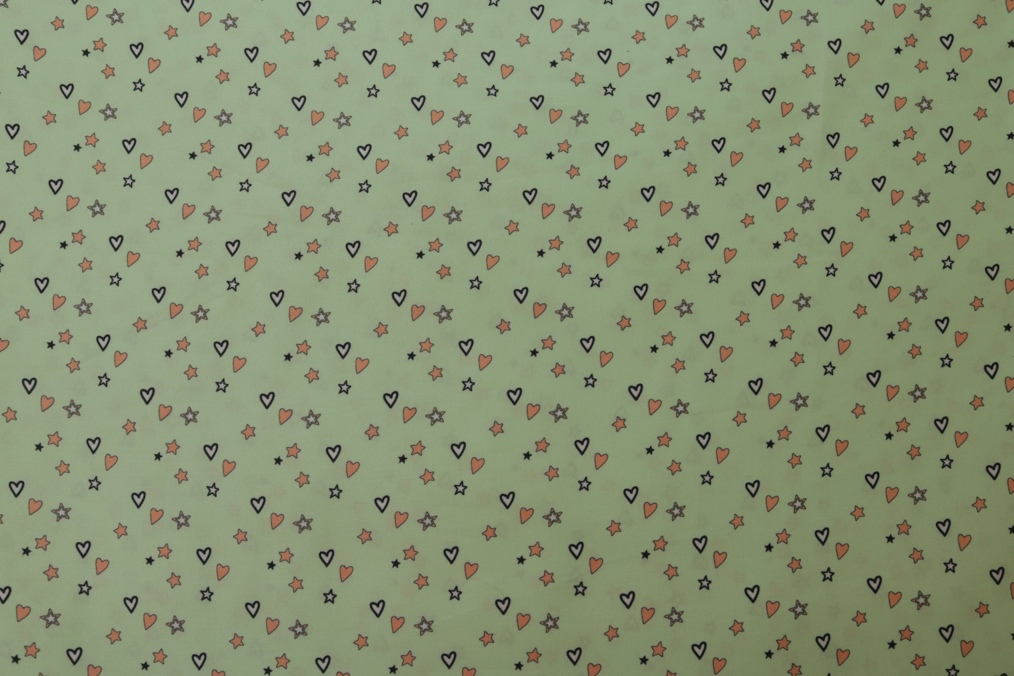 Light Green Quirky Digital Printed Rayon Fabric