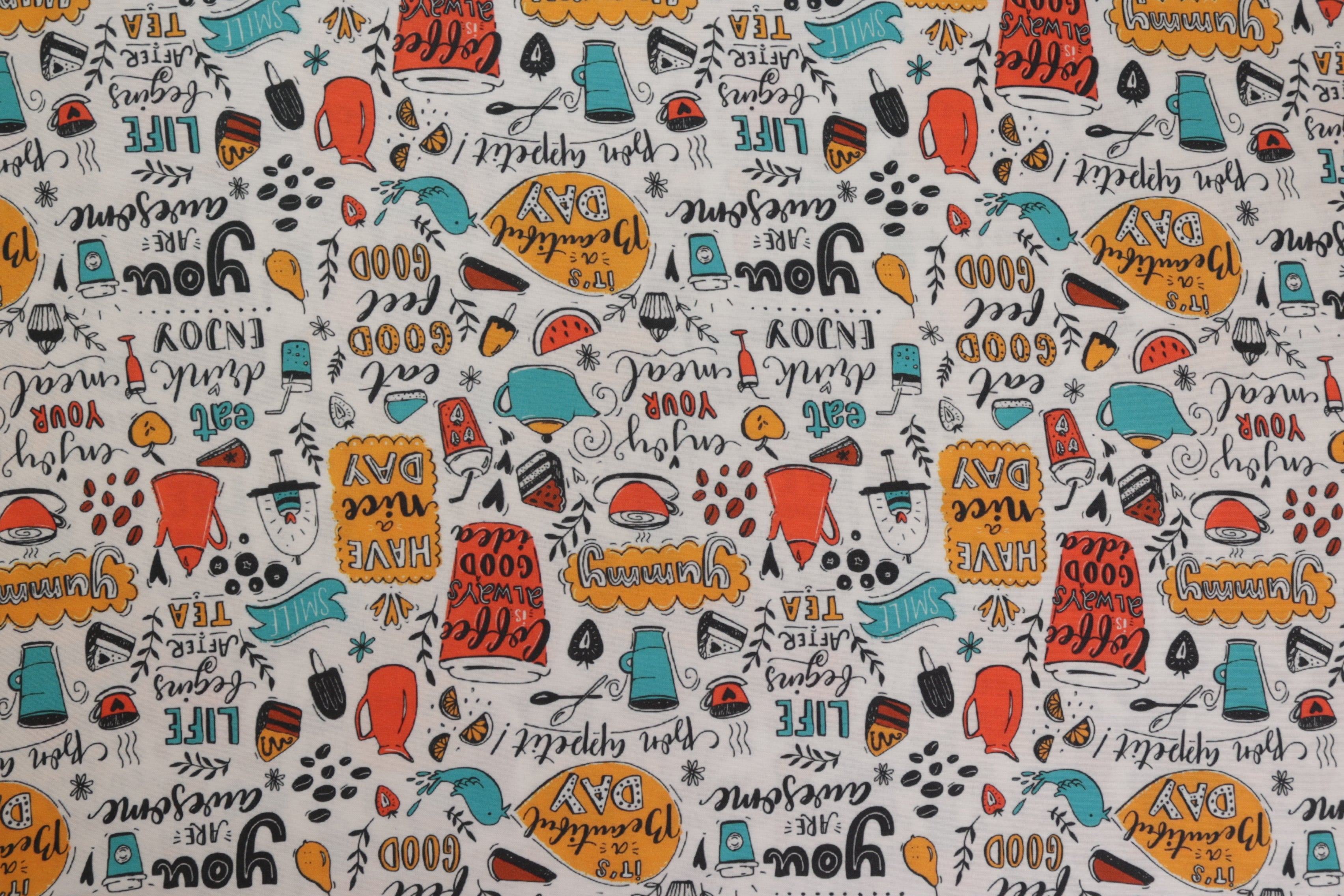 Multi Color Quirky And Fun Printed Rayon Fabric