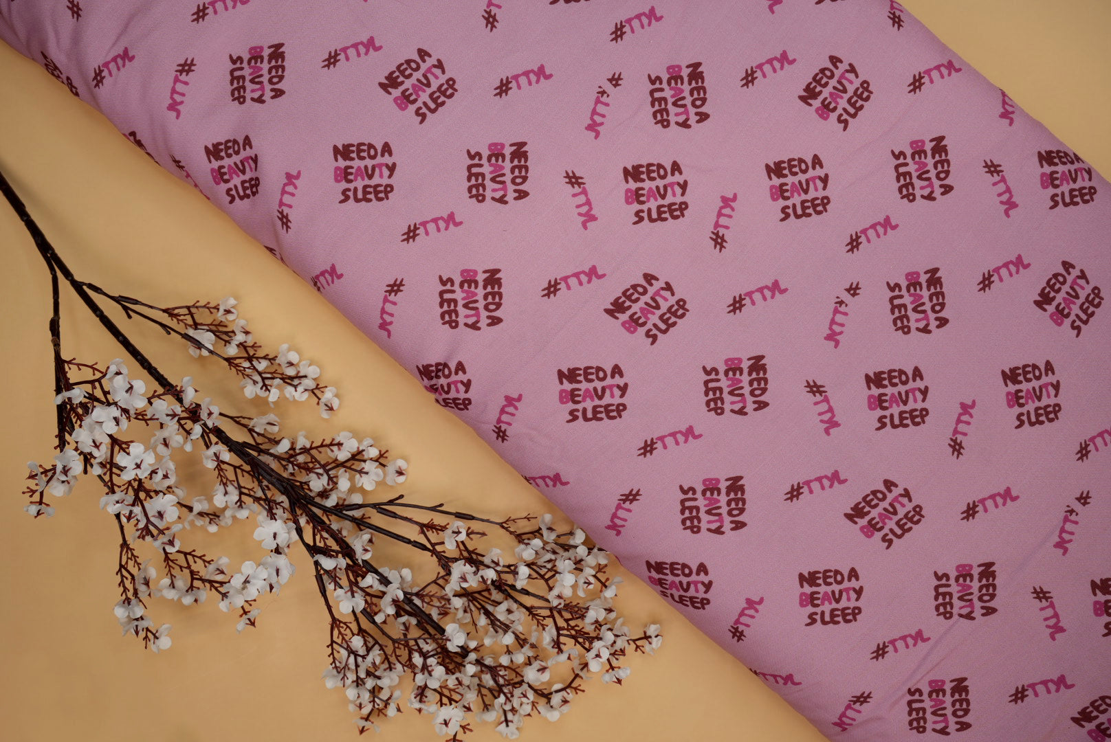 Pink Quirky Digital Print Rayon Fabric