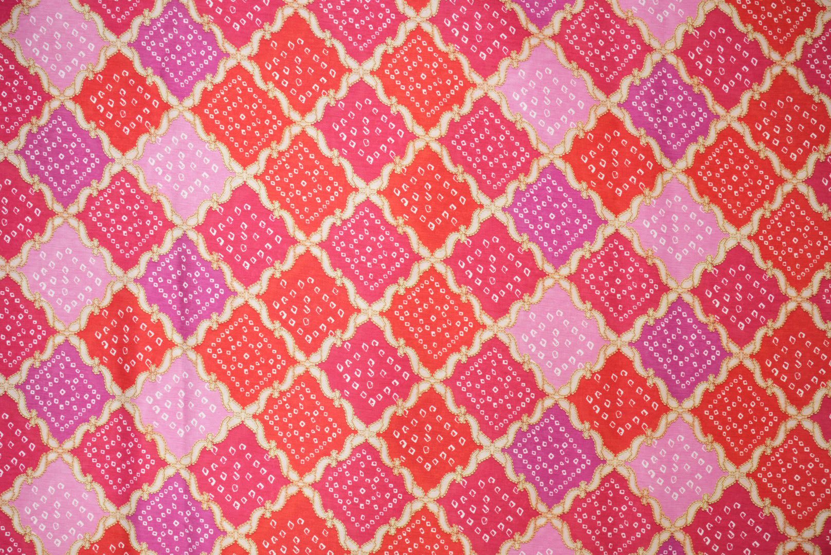 Shades Of Pink Traditional Digital Printed Fabric