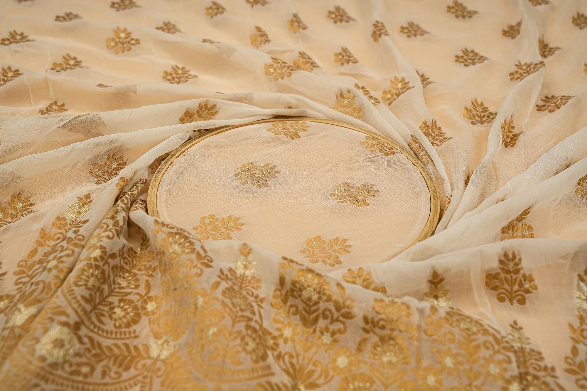 White Traditional Georgette with Intricate Banarasi Work