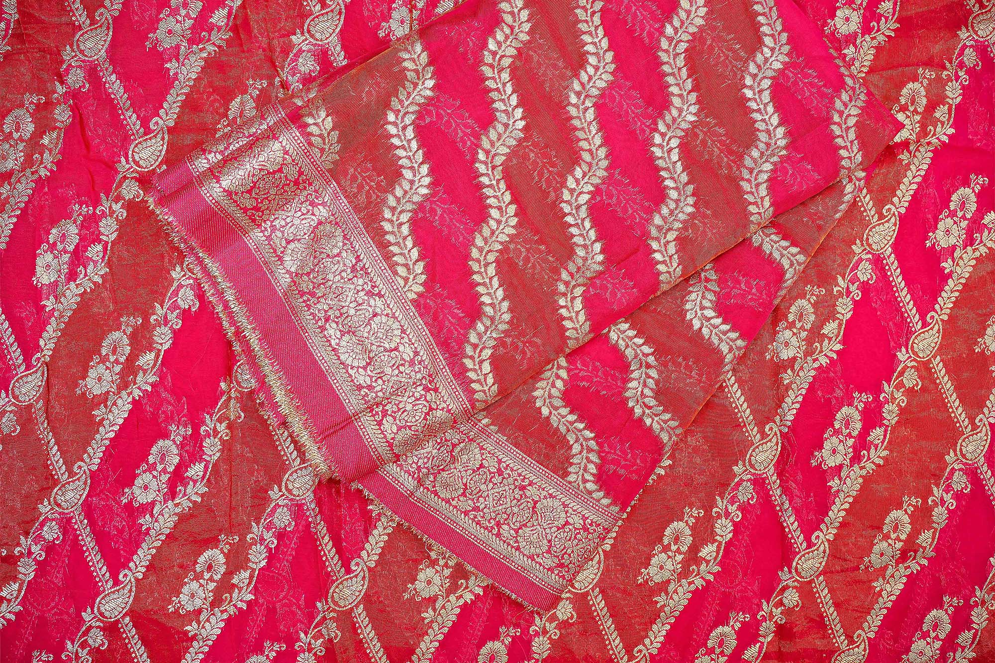 Rani Embroidered Tissue with Exquisite Banarasi Detailing