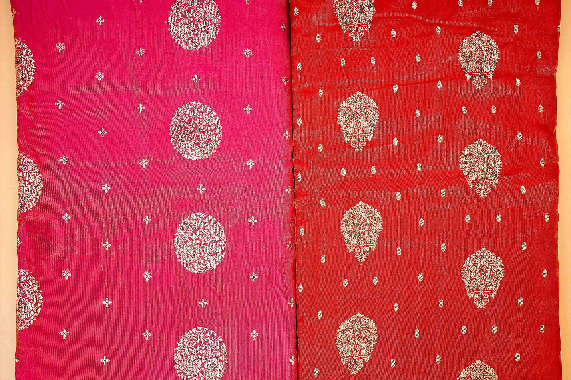 Pink Embroidered Tissue with Exquisite Banarasi Detailing