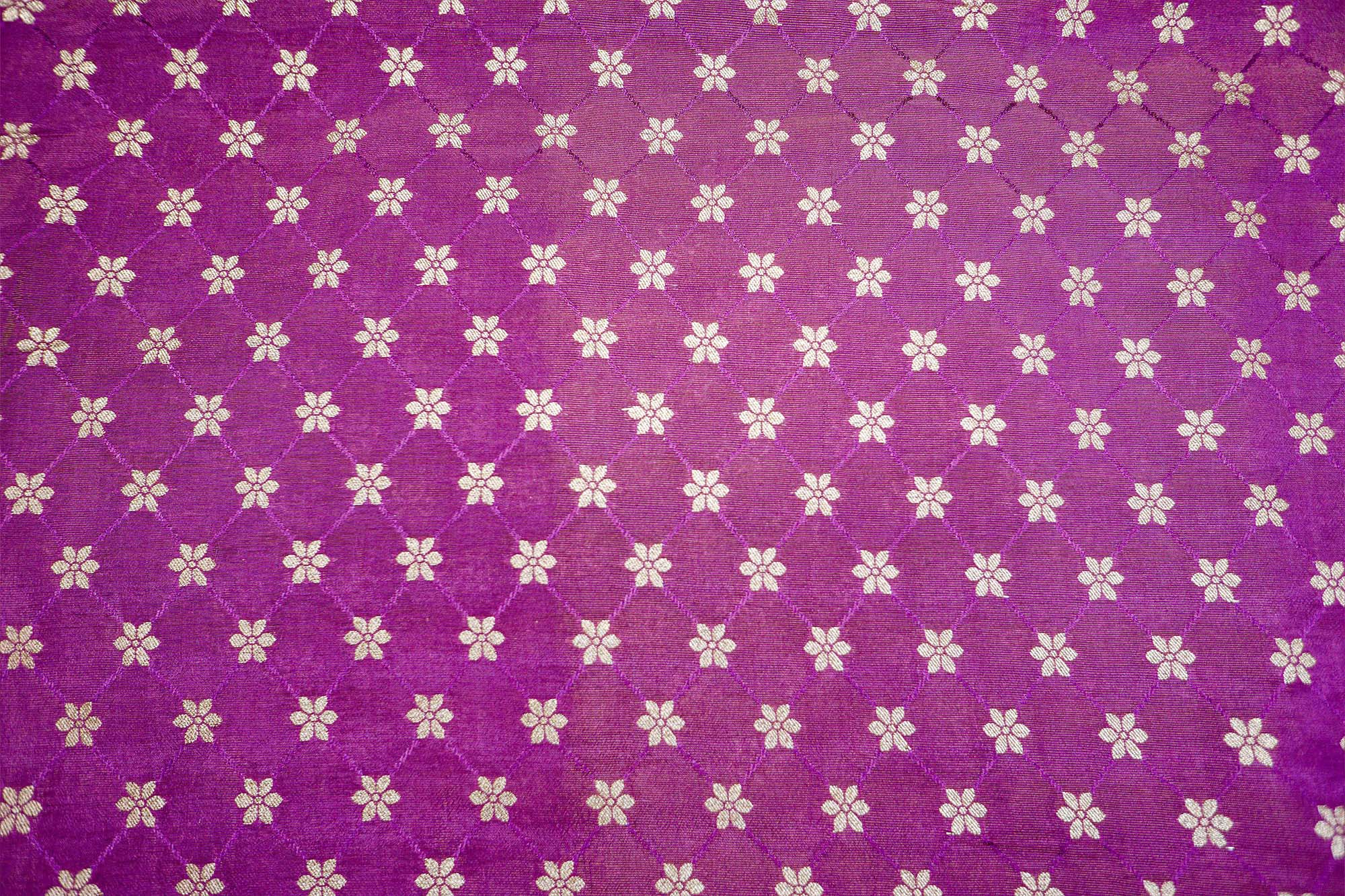 Purple Embroidered Tissue with Exquisite Banarasi Detailing