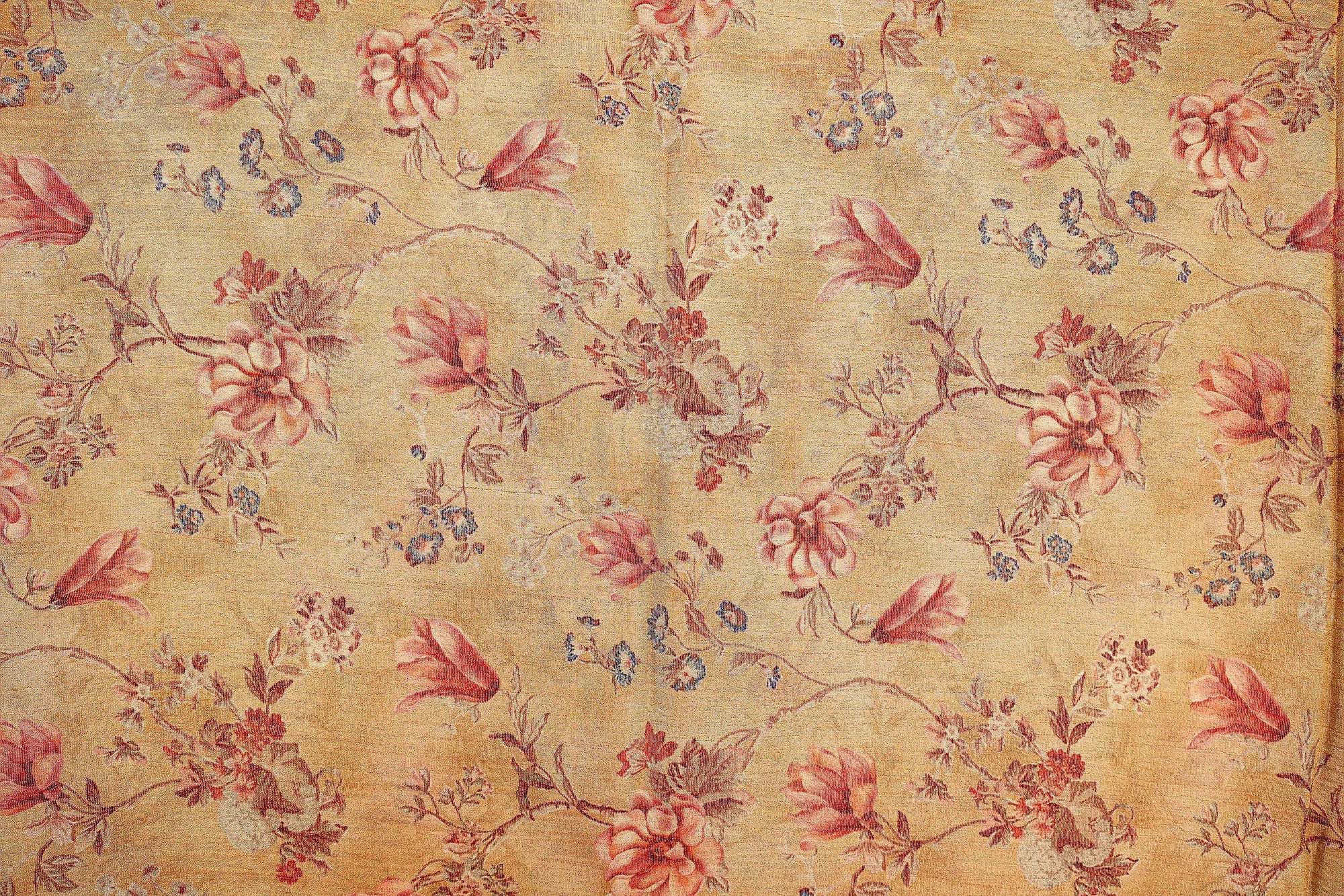 Golden Floral Print Crushed Tissue