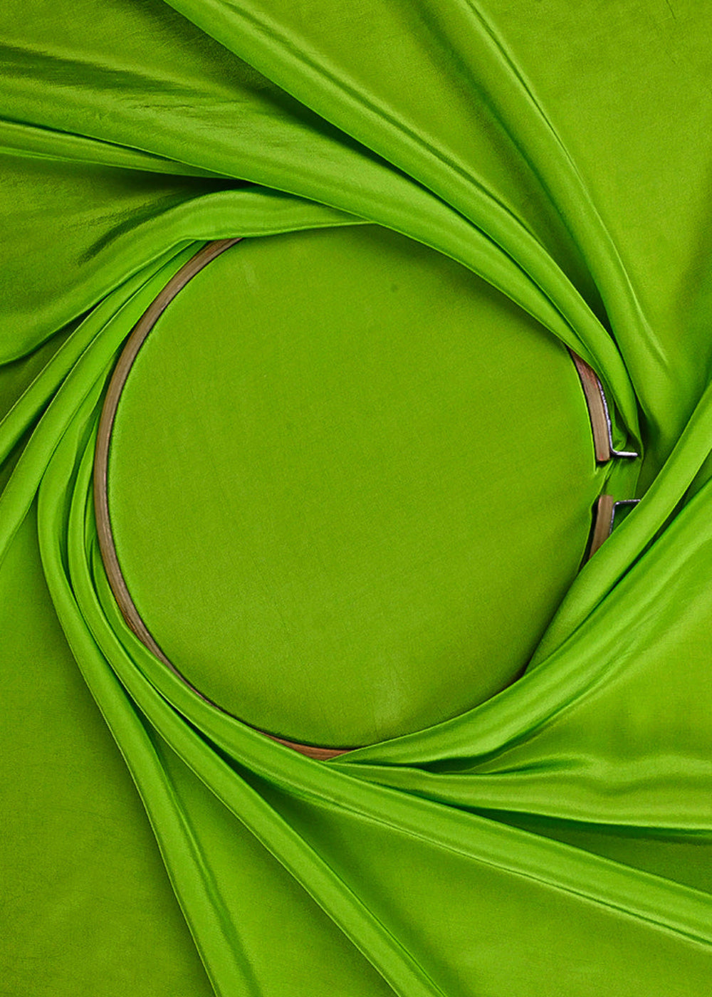 Parrot Green Colored Crepe Fabric 10262(101)