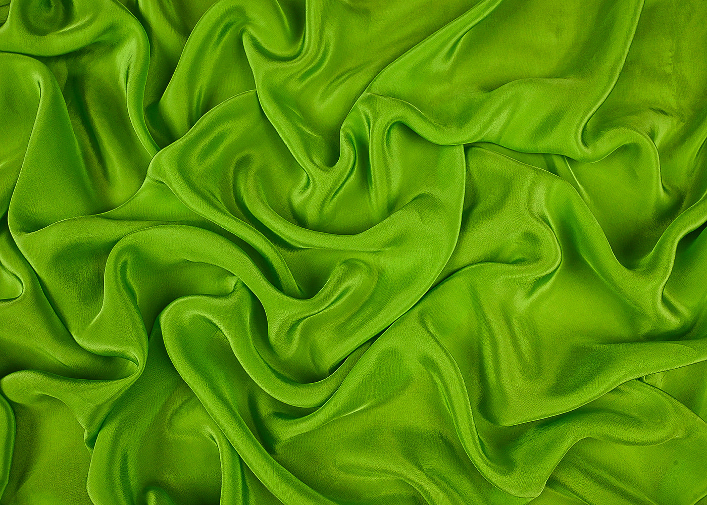 Parrot Green Colored Crepe Fabric 10262(101)