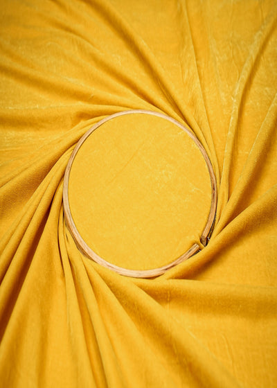 Yellow Velvet Elegance In Solid Finish Fabric 10326(3)