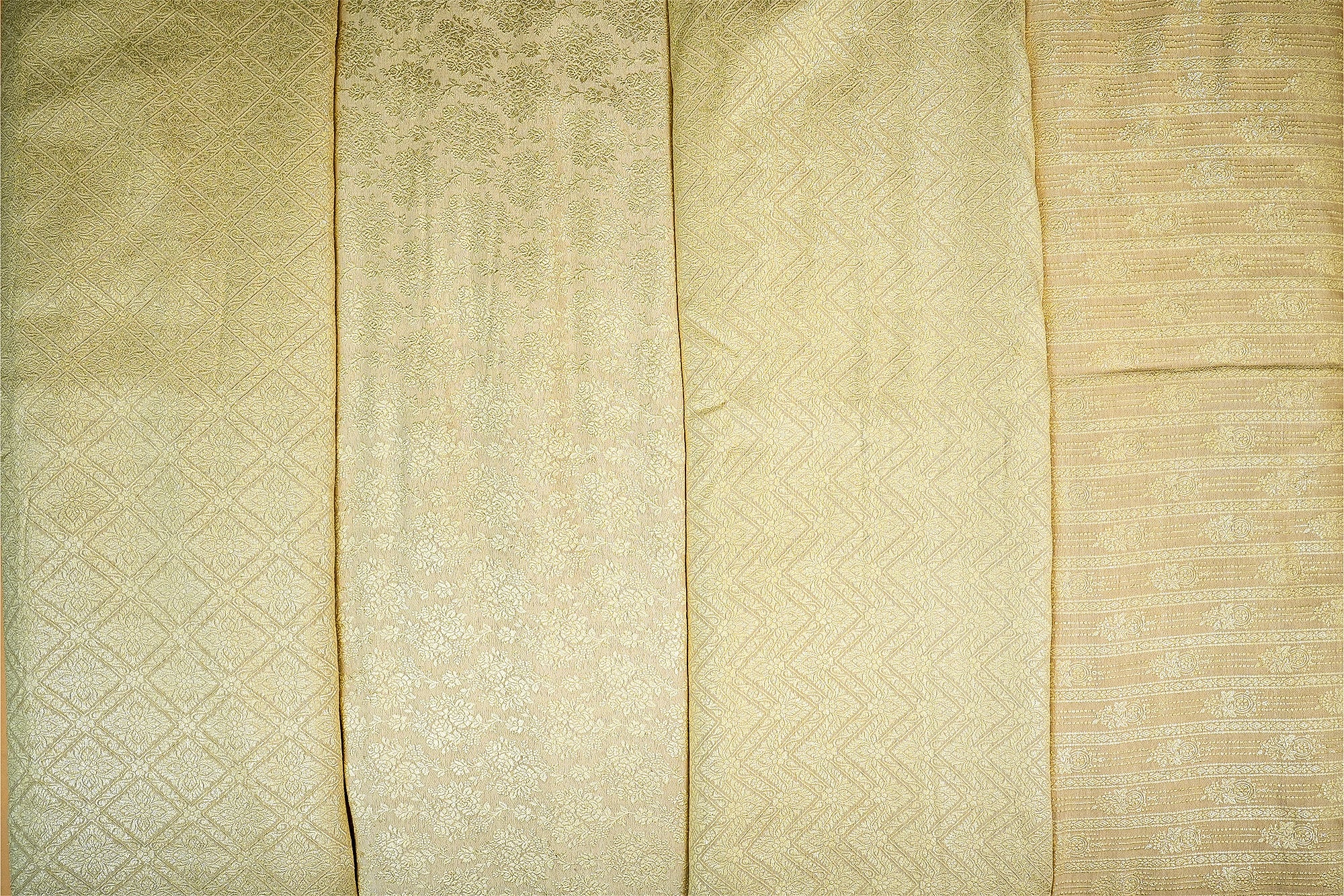 White Pure Munga Silk With Beautiful Banarasi Zari Work