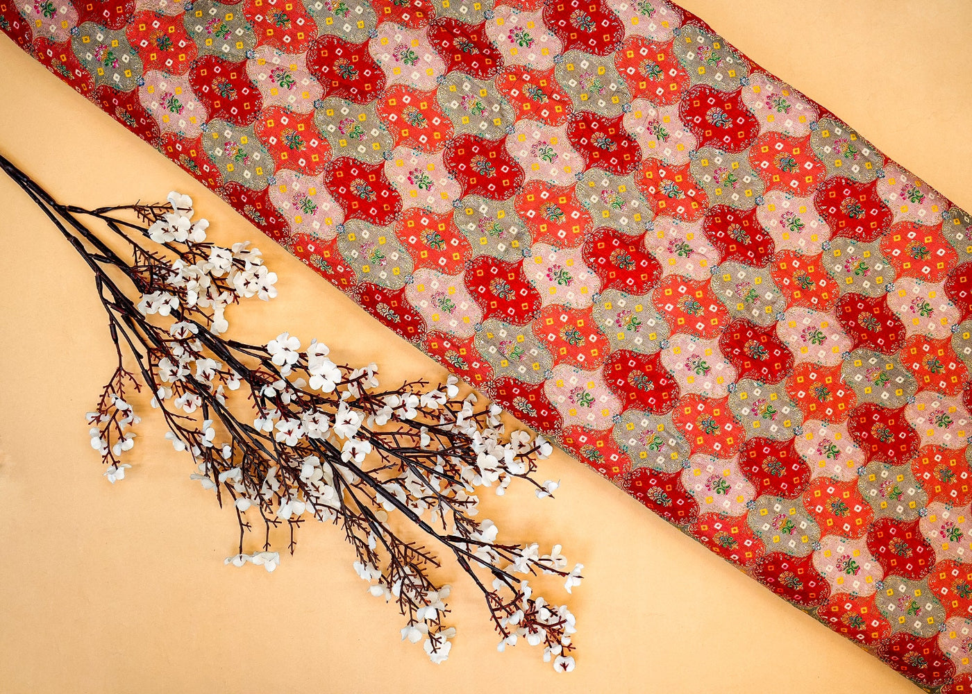 Red And Gajri Upada Silk With Beautiful Banarasi Zari Work