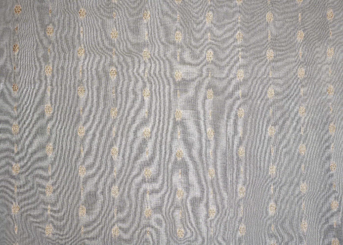 White Upada Silk With Beautiful Banarasi Zari Work