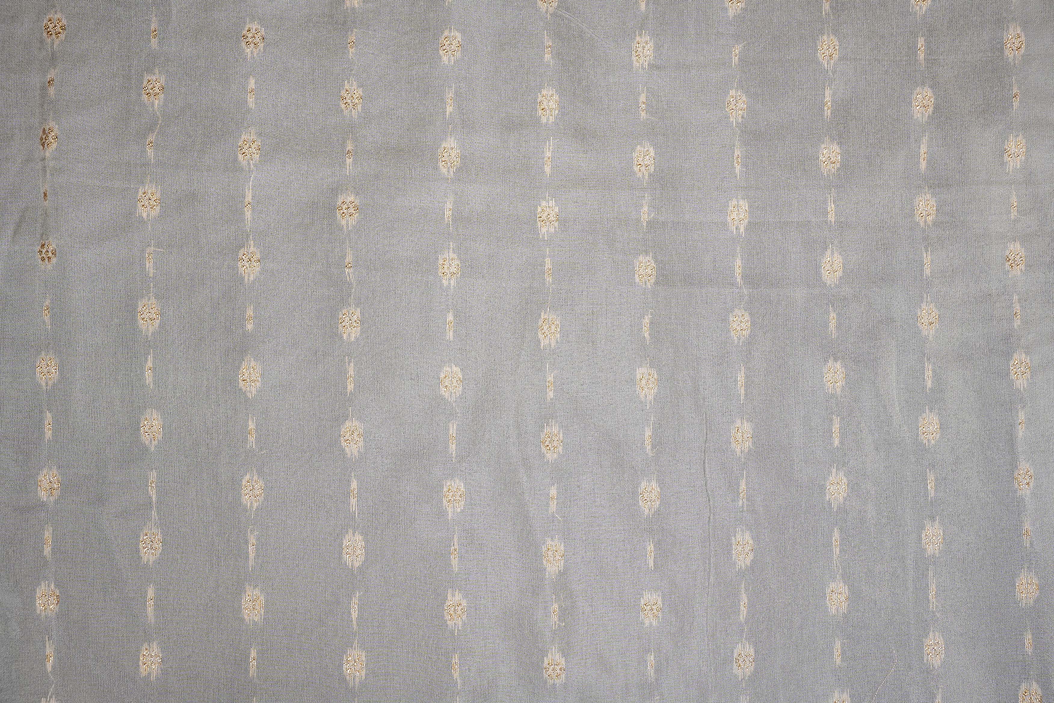 White Upada Silk With Beautiful Banarasi Zari Work