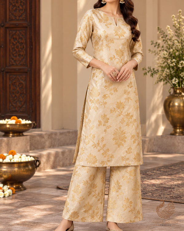 White Pure Chinia Silk With Beautiful Banarasi Work 10604