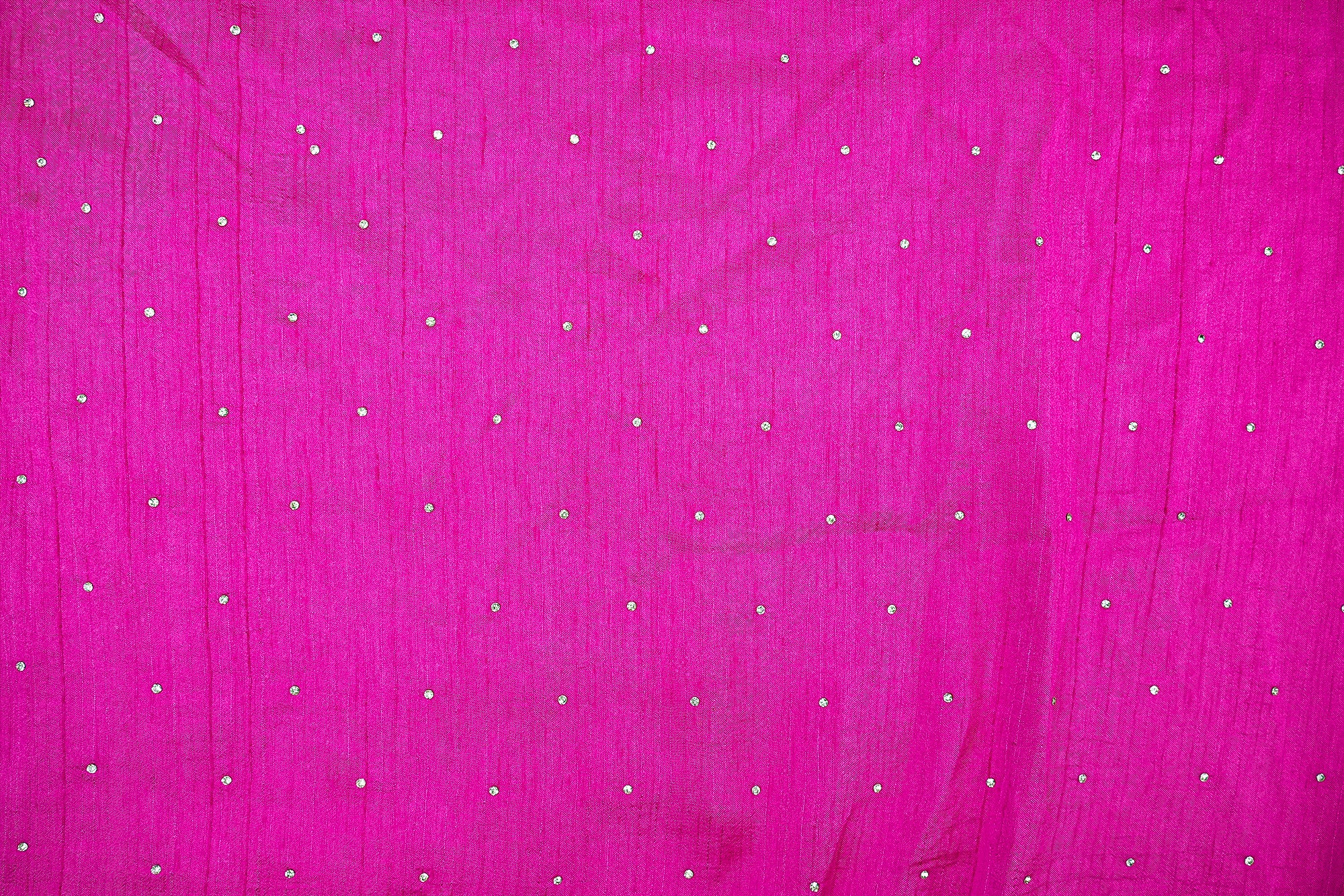 Magenta Nysa Silk With Beautiful AlloverSwarovski Work