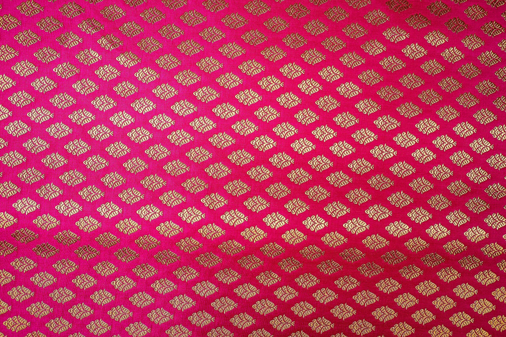 Pink Banarasi Brocade with Beautiful Golden Abstract Handloom