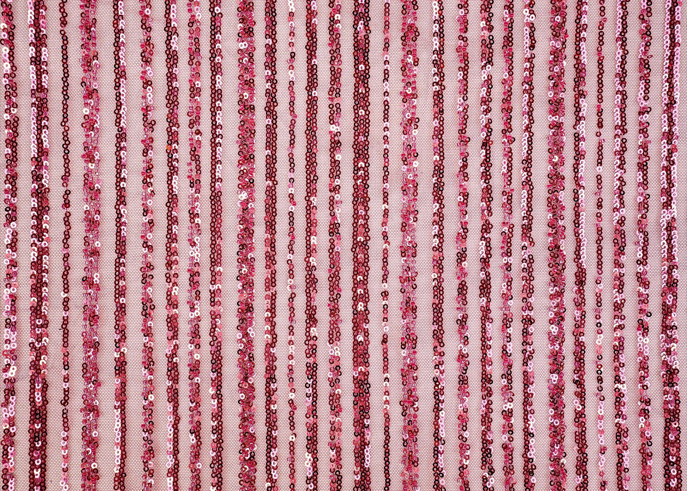 Rani Pink Imported Net with Sequins and Beads Handwork Embellishments