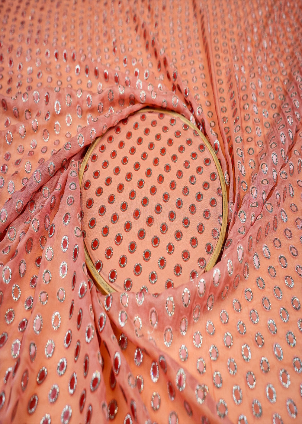 (Pre-Cut-1.9-Mtr)-Light-Pink-Georgette-with-White-Thread-Embroidery-Work