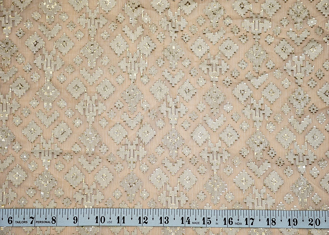 (Pre-Cut 1.8 Mtr) Radiance Banarasi Chanderi Fabric with Golden Thread Handloom