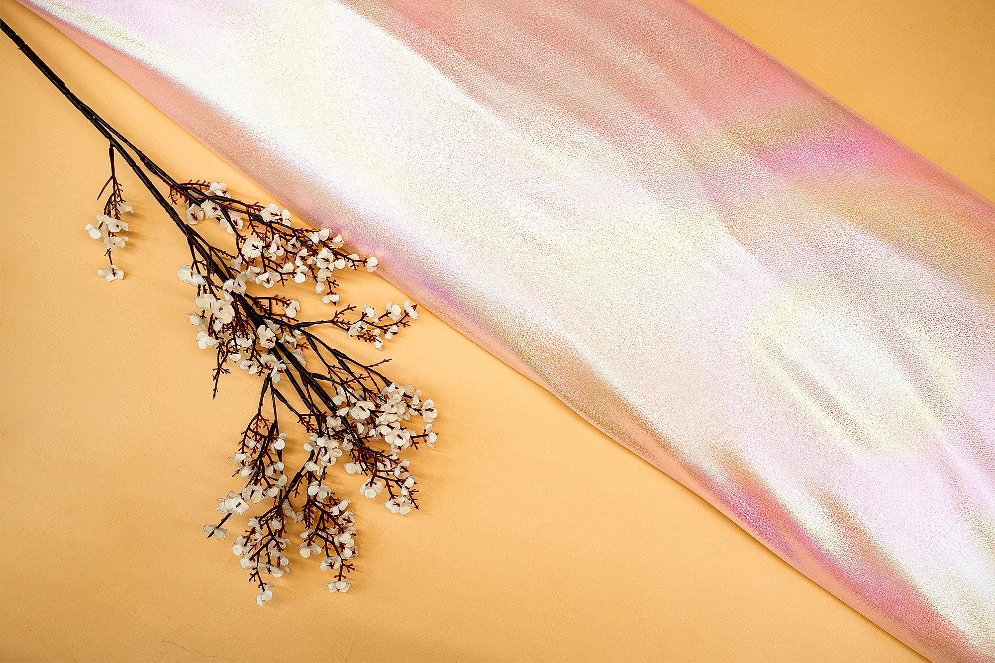 Pink Rainbow Radiance Metallic Foil with Shimmer- Paras Gallery Fabrics
