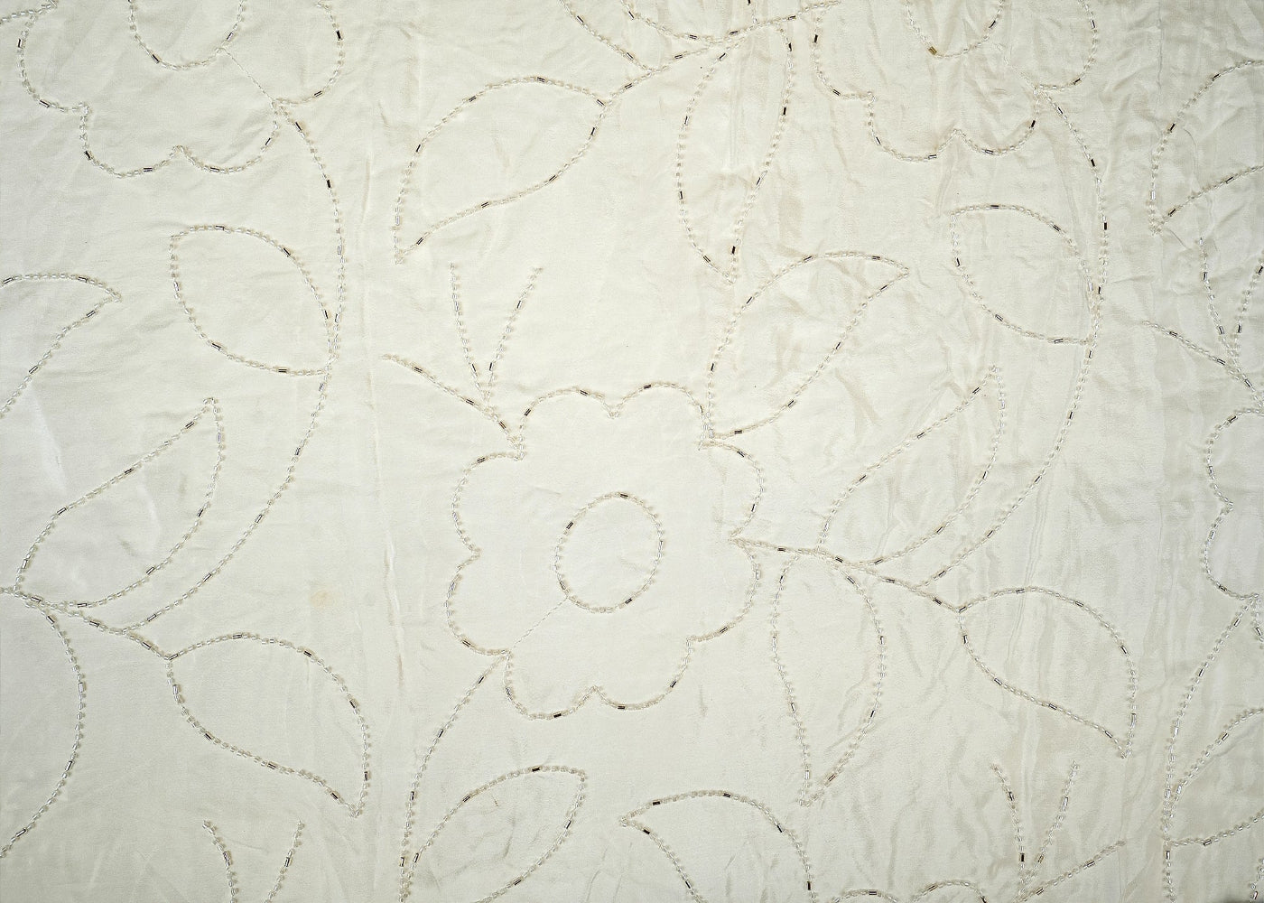 Floral Opulence Crepe Fabric with All-Over Katdana and Beadwork