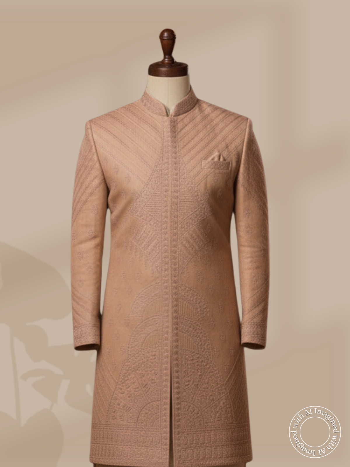 The Virasat – Unstitched Mouse Color Regal Menswear Fabric 12103