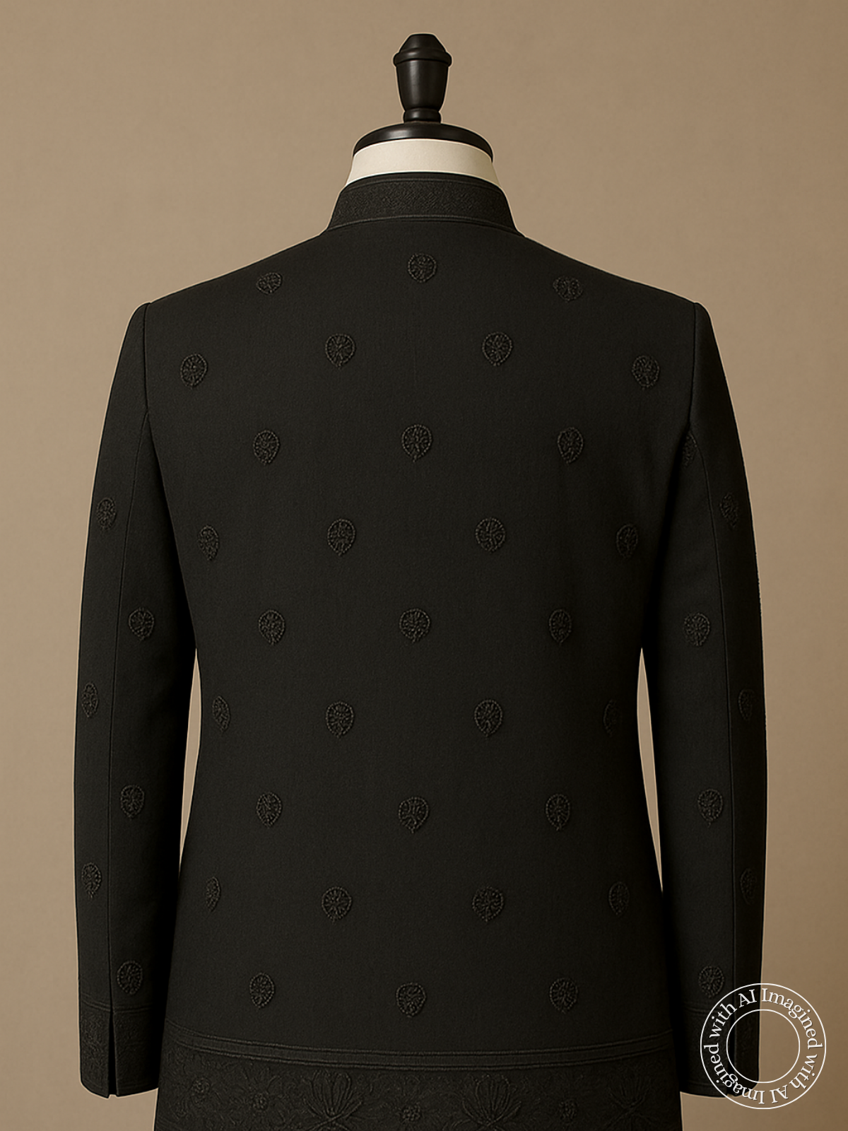 The Riwaayat – Unstitched Black Jodhpuri Jacket Fabric for Men 12105