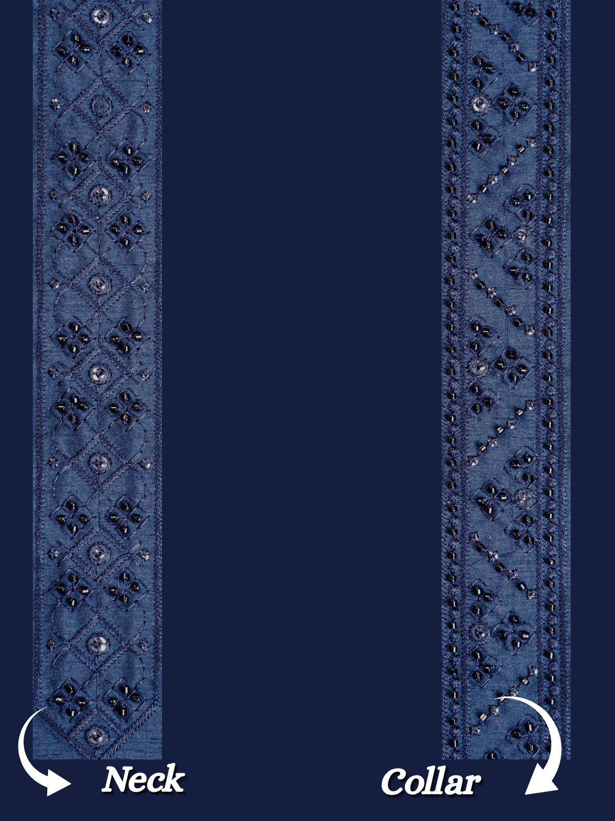 The Riwaayat – Unstitched Navy Blue Nehru Jacket Fabric for Men 12115