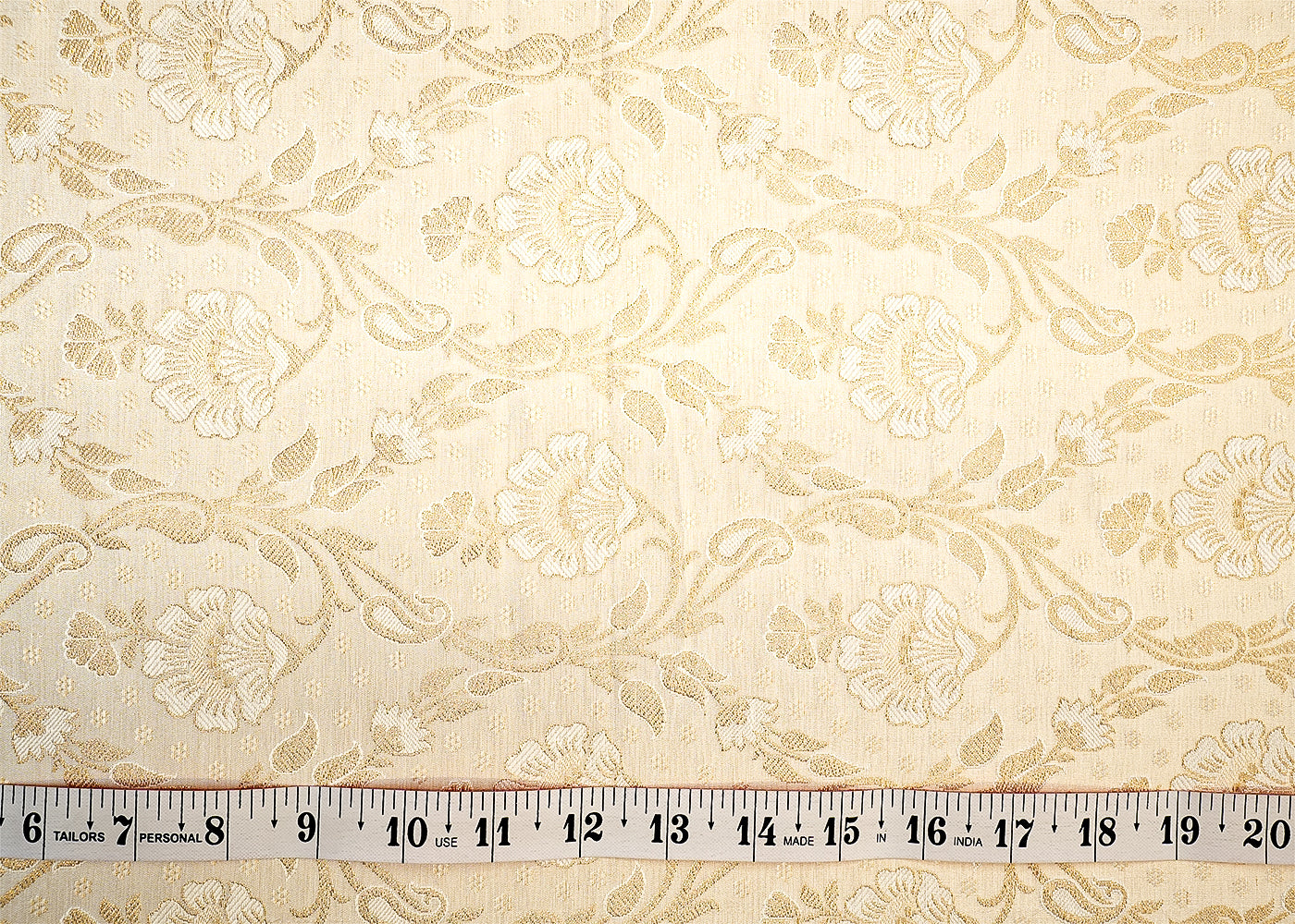 Golden Weave Dyeable Banarasi Brocade with Allover Thread Handloom