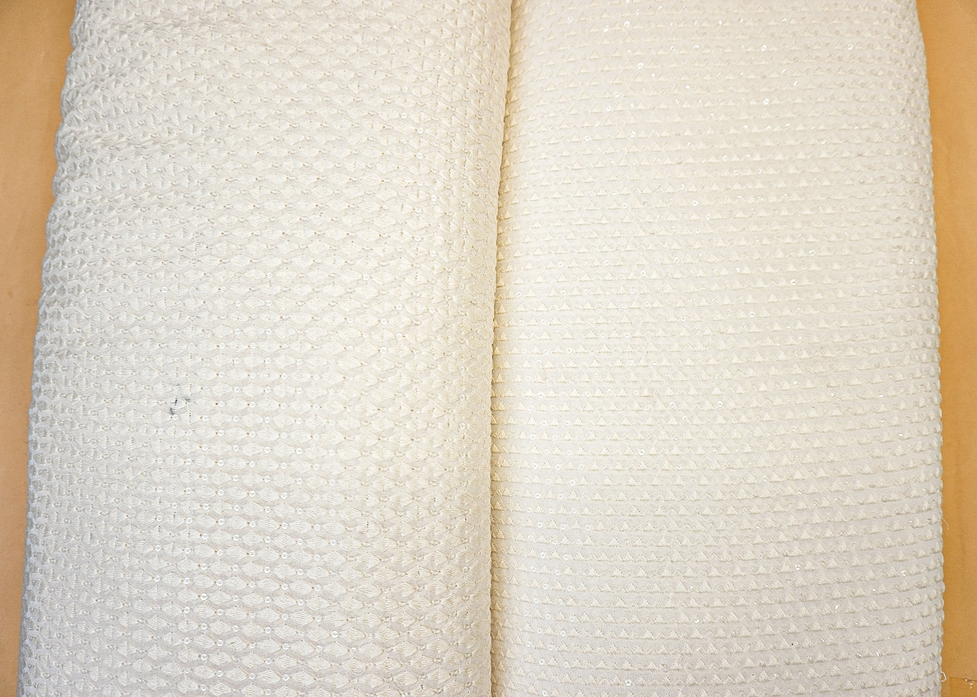 Dyeable Georgette Fabric with Allover Thread & Sequin Work 12422