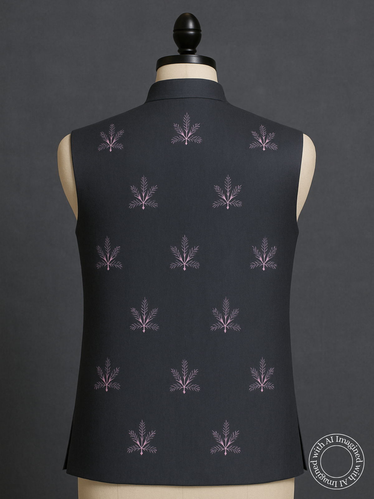 The Riwaayat – Unstitched Black Nehru Jacket Fabric for Men 12533