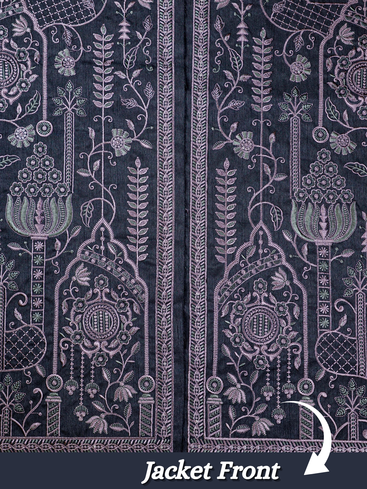 The Riwaayat – Unstitched Black Nehru Jacket Fabric for Men 12533