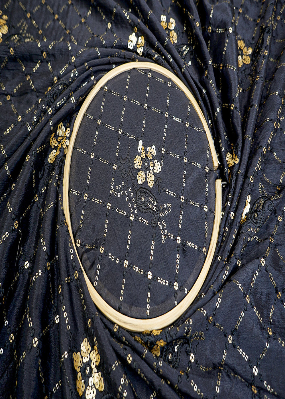 Black-Chinon-Chiffon-Fabric-with-Allover-Thread-&-Sequin-Embroidery-13028-close-view
