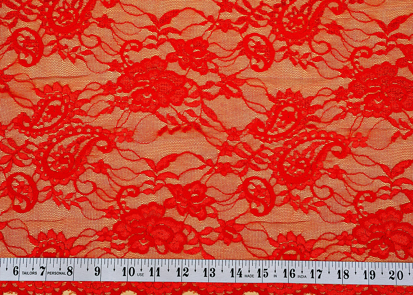 Sand Sandlin Lace Fabric with Allover Traditional Pattern 13204
