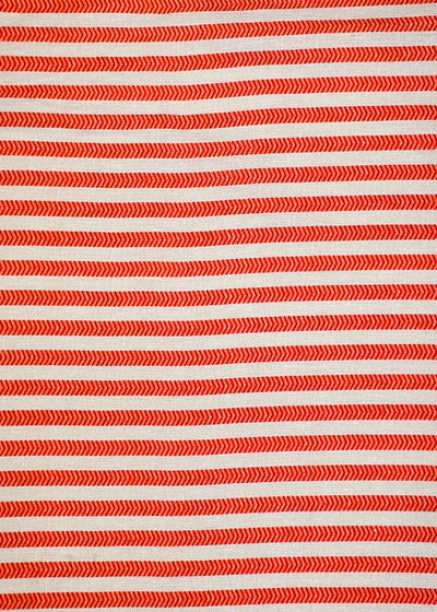 Hot Pink Cotton Fabric with Alternate Stripes Print 13772