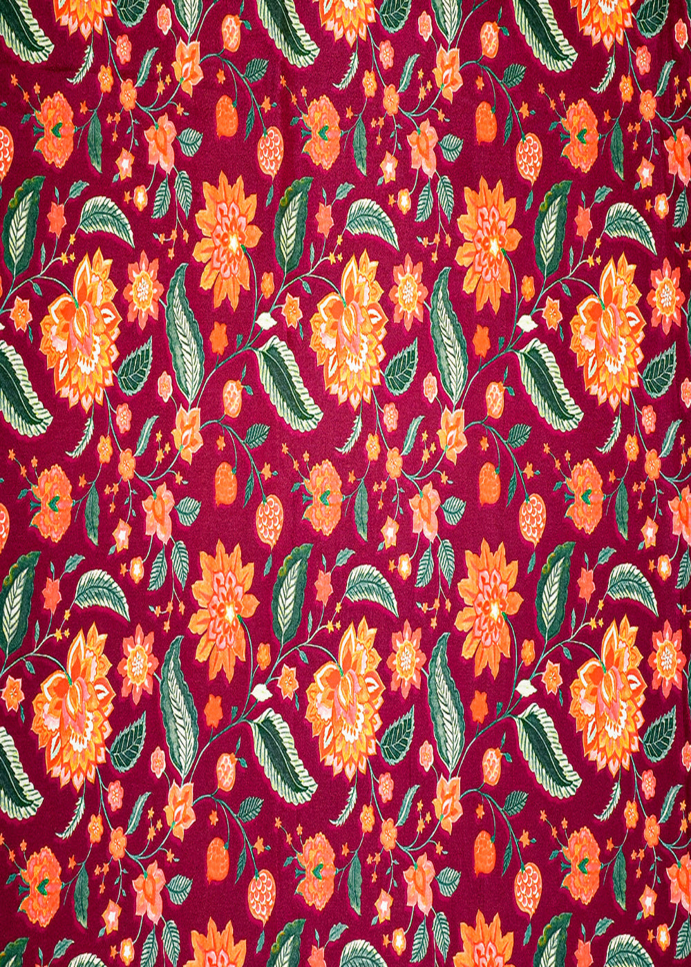 Wine-Cotton-Silk-Fabric-With-Allover-Flower-Print-13929
