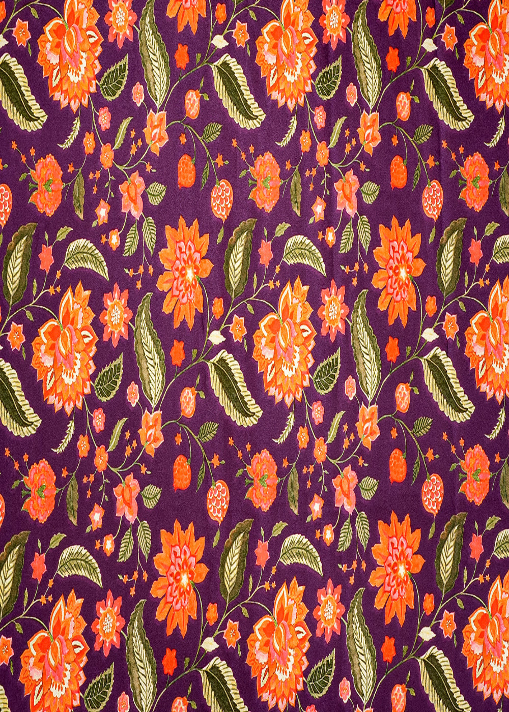 Purple-Cotton-Silk-Fabric-With-Allover-Flower-Print-13934