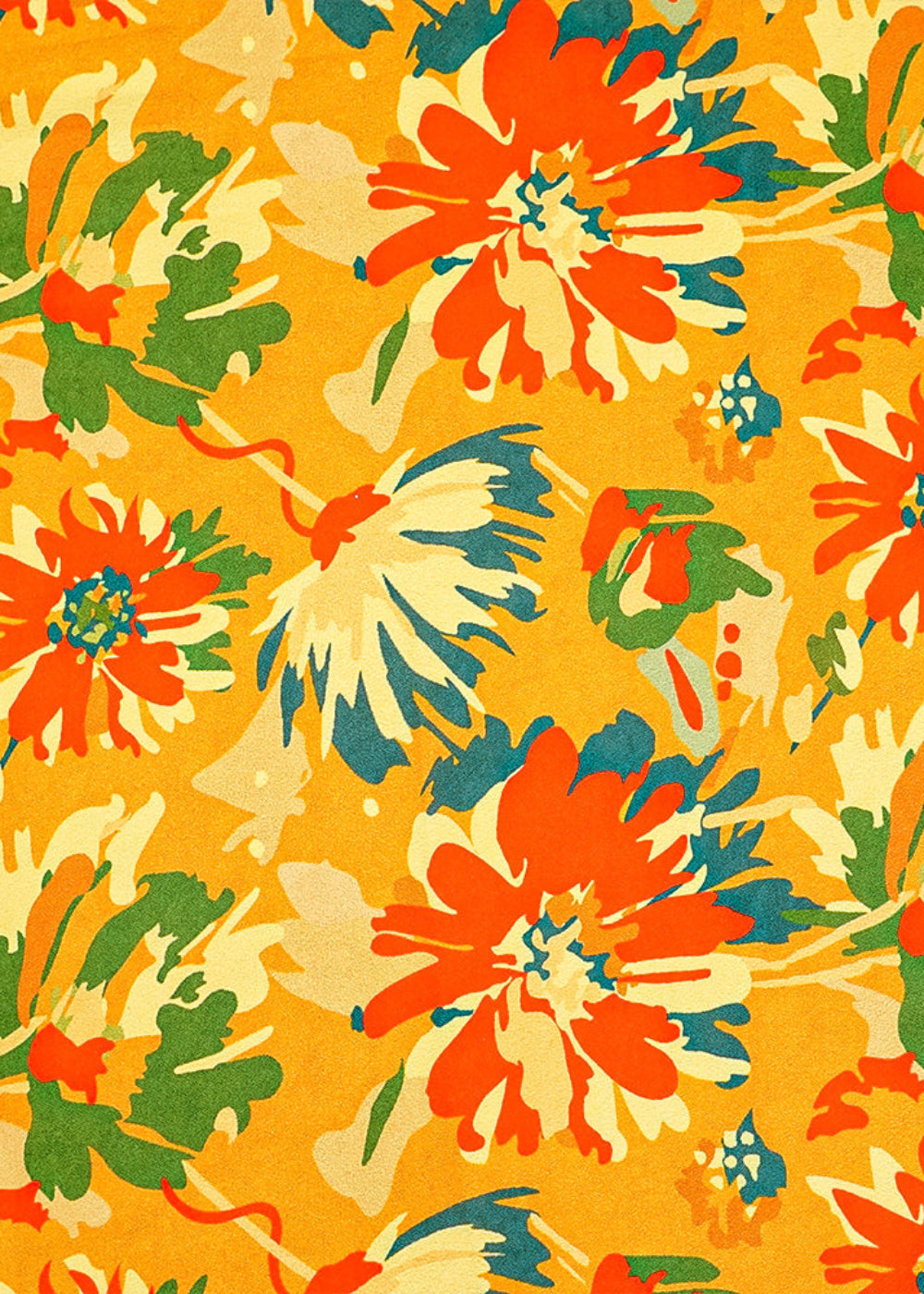 Mustard-Moss-Crepe-Fabric-with-Allover-Flowers-13960